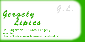 gergely lipics business card